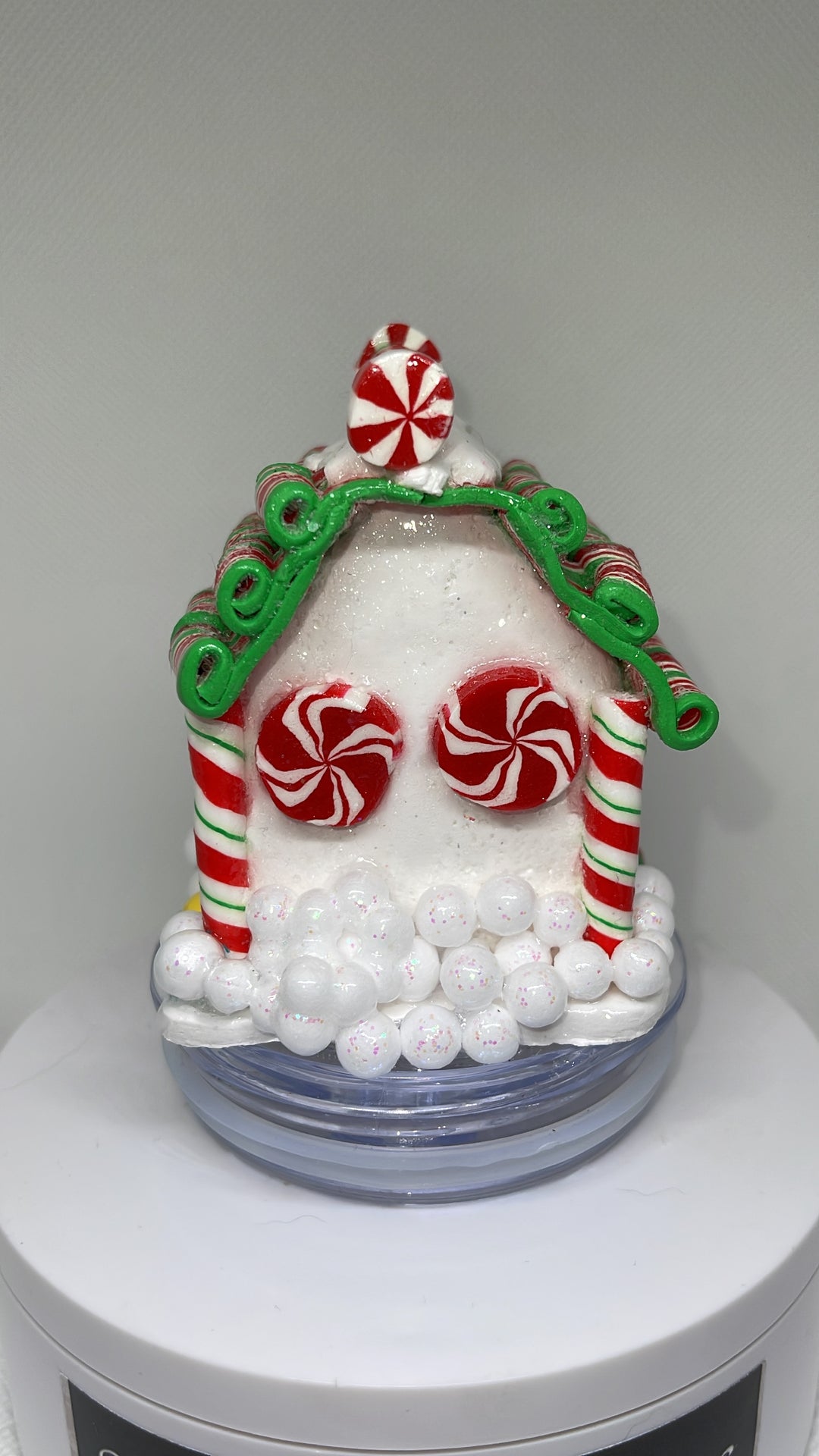 Gingerbread House Tumbler Topper, Christmas Candy House, Christmas tumbler topper
