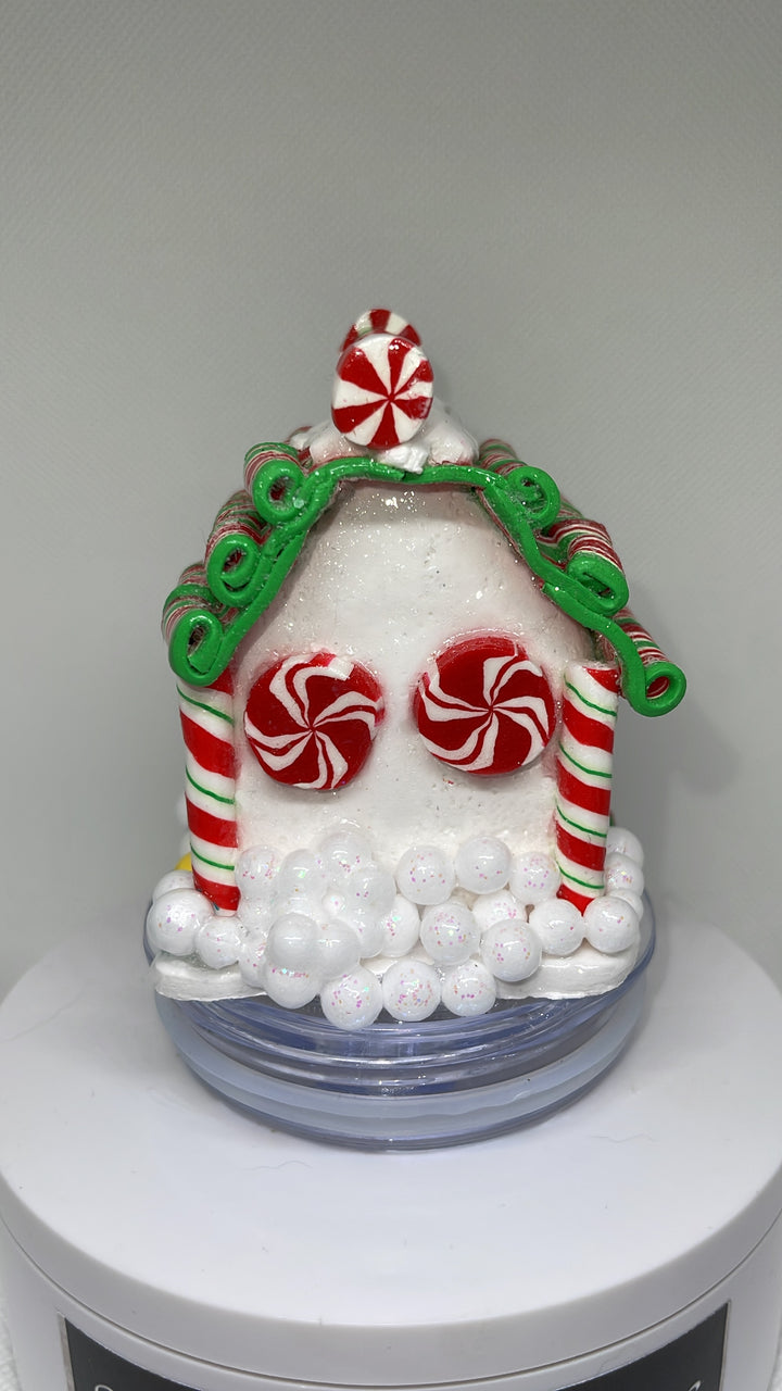 Gingerbread House Tumbler Topper, Christmas Candy House, Christmas tumbler topper