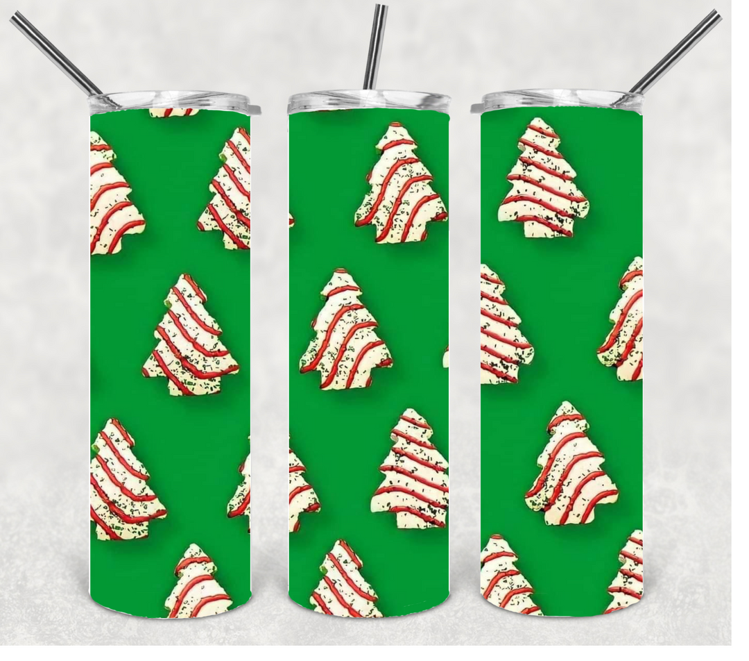 Christmas Tree Cookie, Christmas Tumbler, 20 oz Skinny Tumbler
