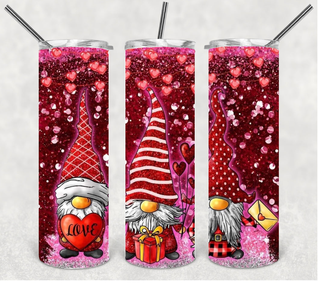 20 oz Skinny Tumbler - Valentines - Love - Hearts