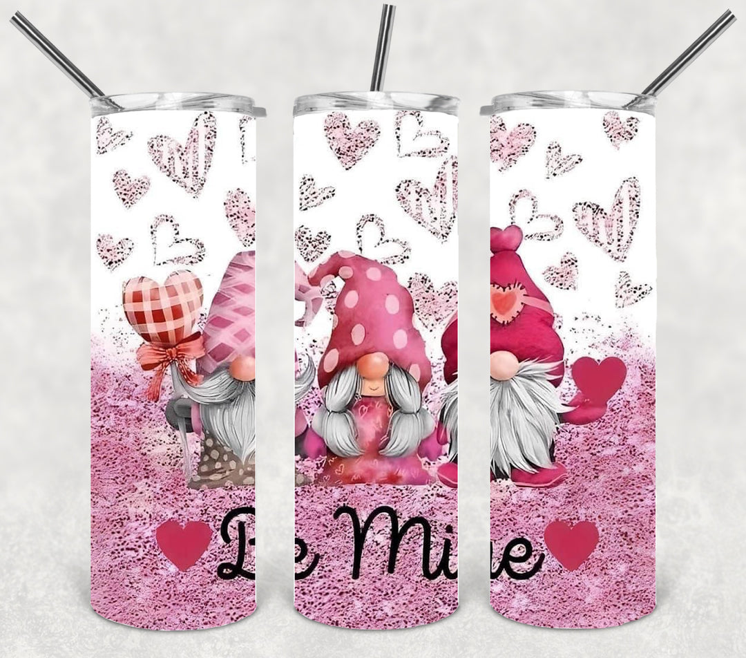 Valentine's Tumbler, Gnome Heart Tumbler, Love Tumbler, 20 oz Tumbler