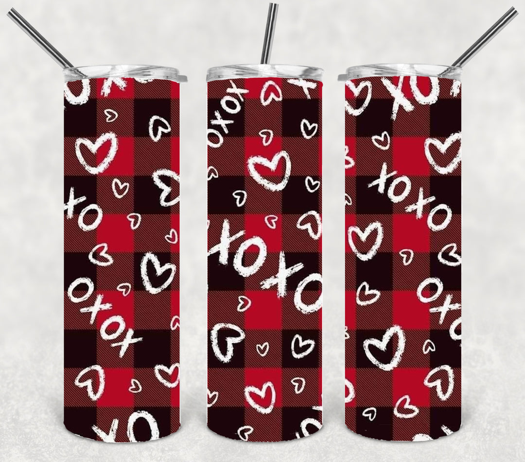 Valentine's Tumbler, Vibrant Heart Tumbler, Love Tumbler, 20 oz Tumbler