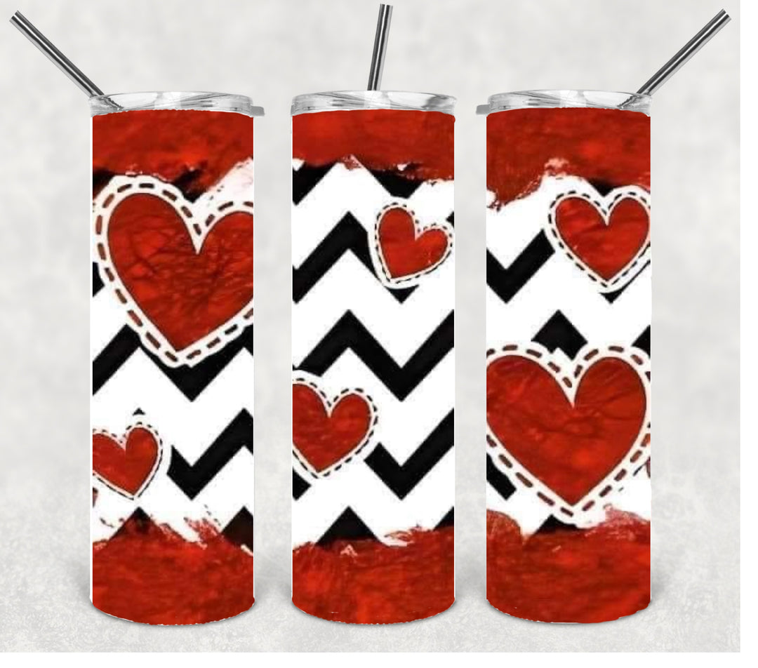 20 oz Skinny Tumbler - Valentines - Love - Hearts