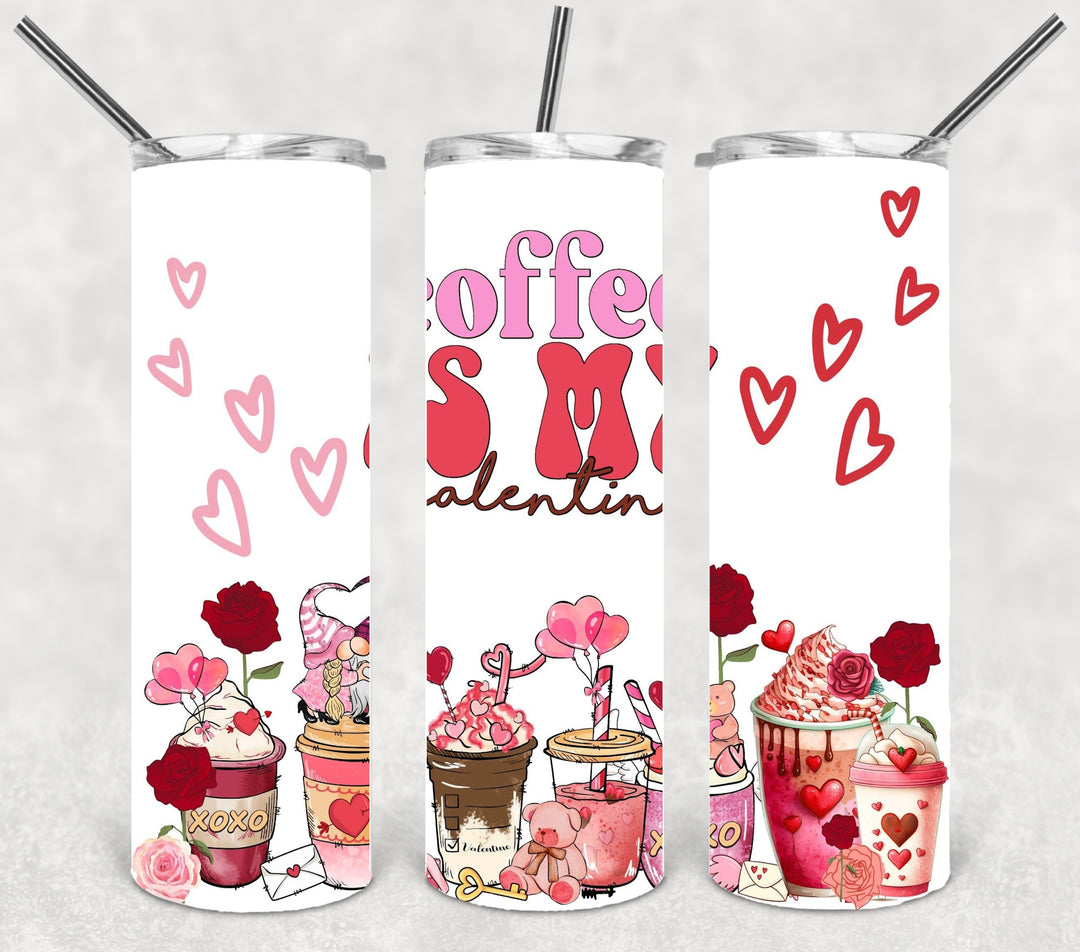 Valentine's Tumbler, Heart Tumbler, Love Tumbler, 20 oz Tumbler