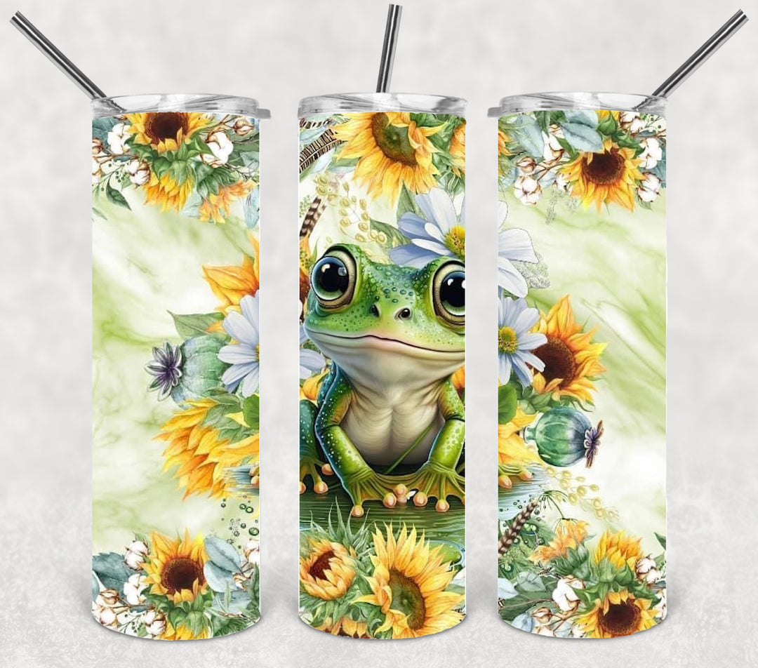 3D Frog Tumbler, 3D Vibrant Tumbler, 3D Tumbler, 20 oz Skinny Tumbler
