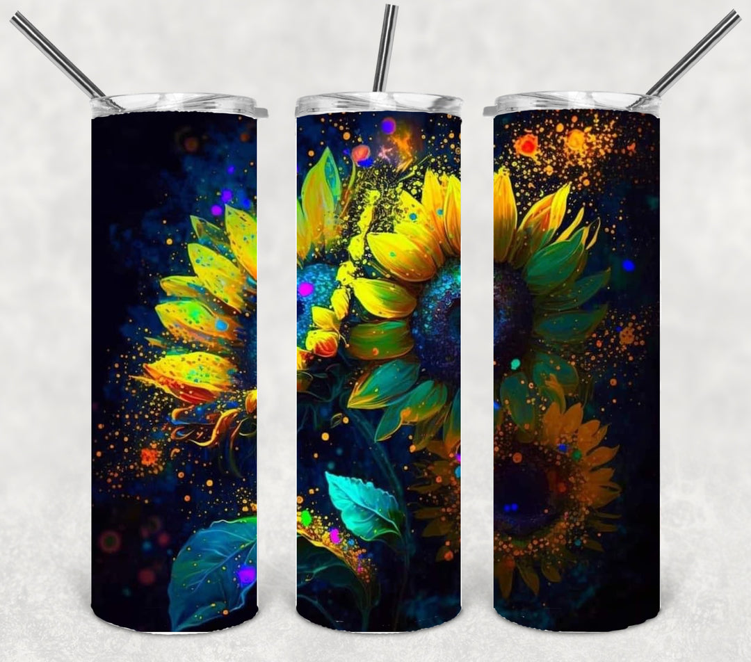 3D Flower Tumbler, Flower Tumbler, 3D Tumbler, 20 oz Skinny Tumbler