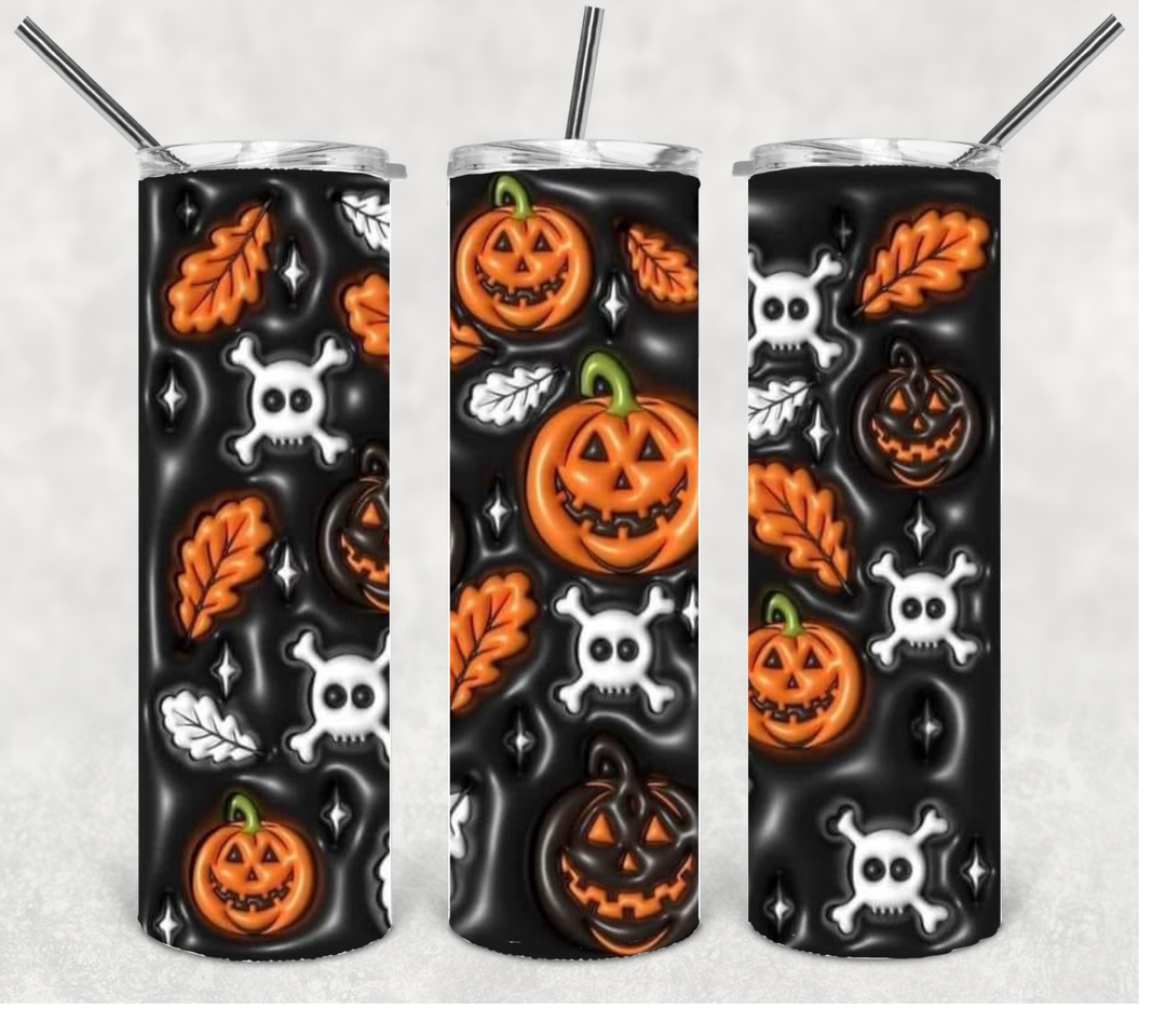 3D Halloween Pumpkin Tumbler, 20 oz Tumbler