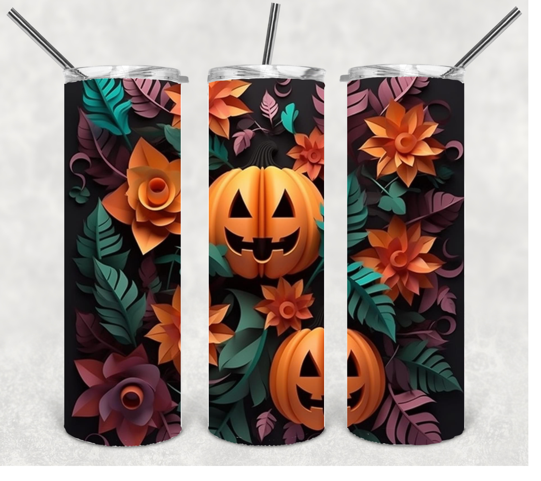3D Halloween Pumpkin Tumbler, 20 oz Tumbler