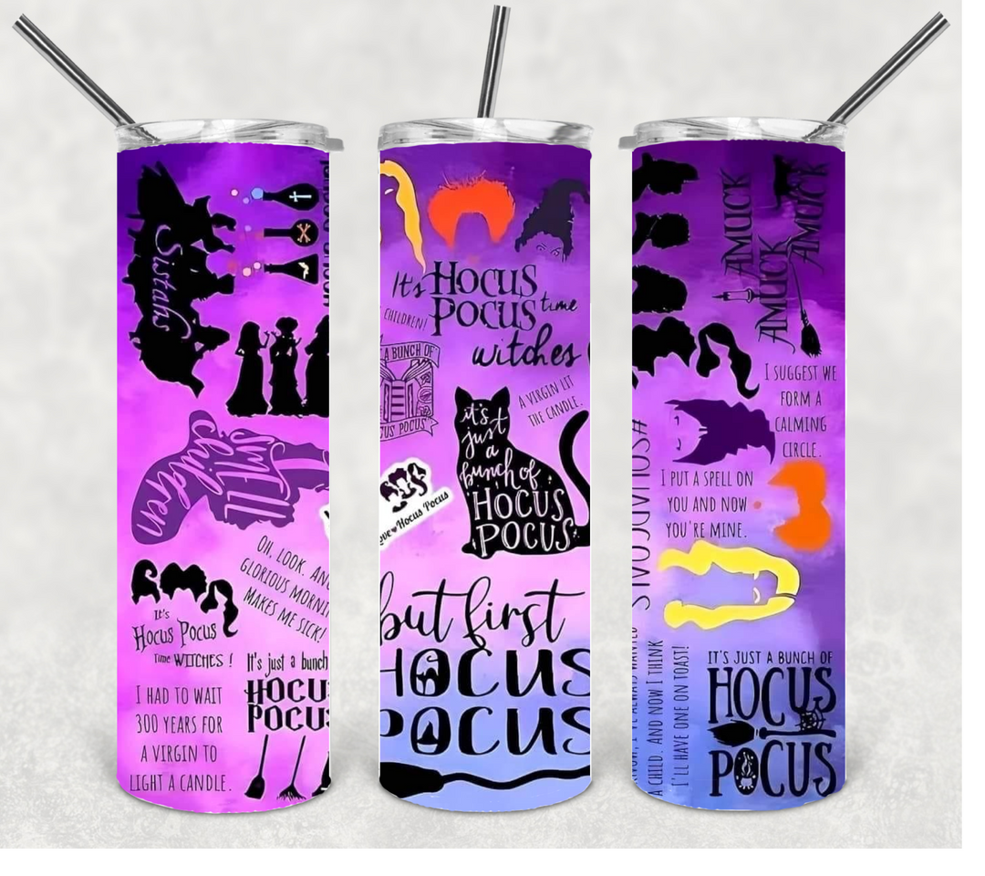 Hocus Pocus Witch Tumbler, Halloween Tumbler, 20 oz
