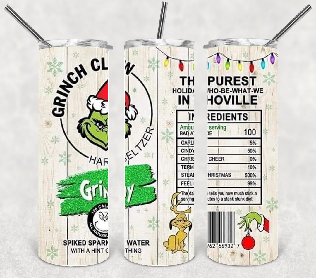 Christmas Green Guy Tumbler, 20 oz Skinny Tumblers