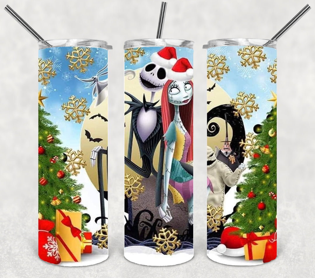 Nightmare Before Christmas Tumbler, Christmas Tumbler, 20 oz Skinny Tumbler