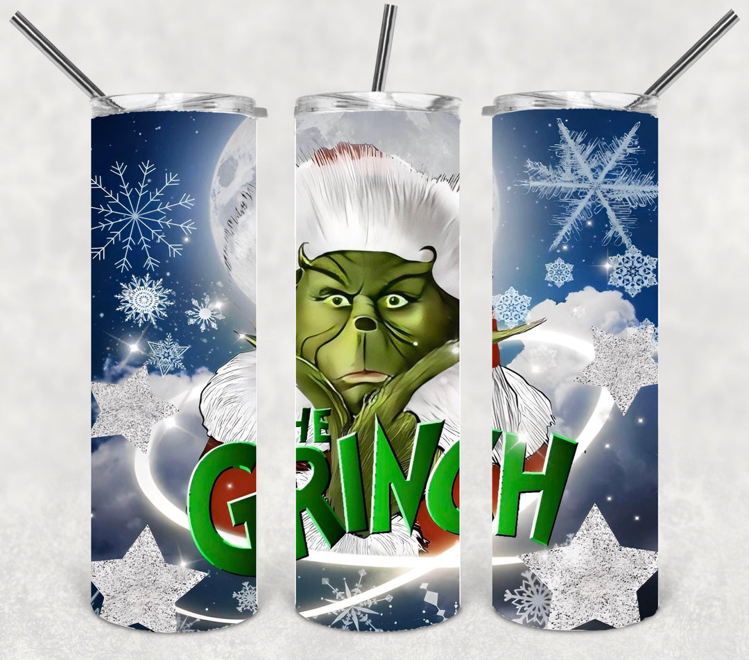 Christmas Green Guy Tumbler, 20 oz Skinny Tumblers