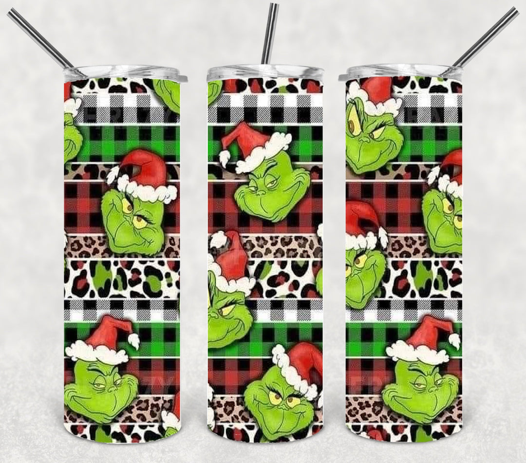 Christmas Green Guy Tumbler, 20 oz Skinny Tumblersp