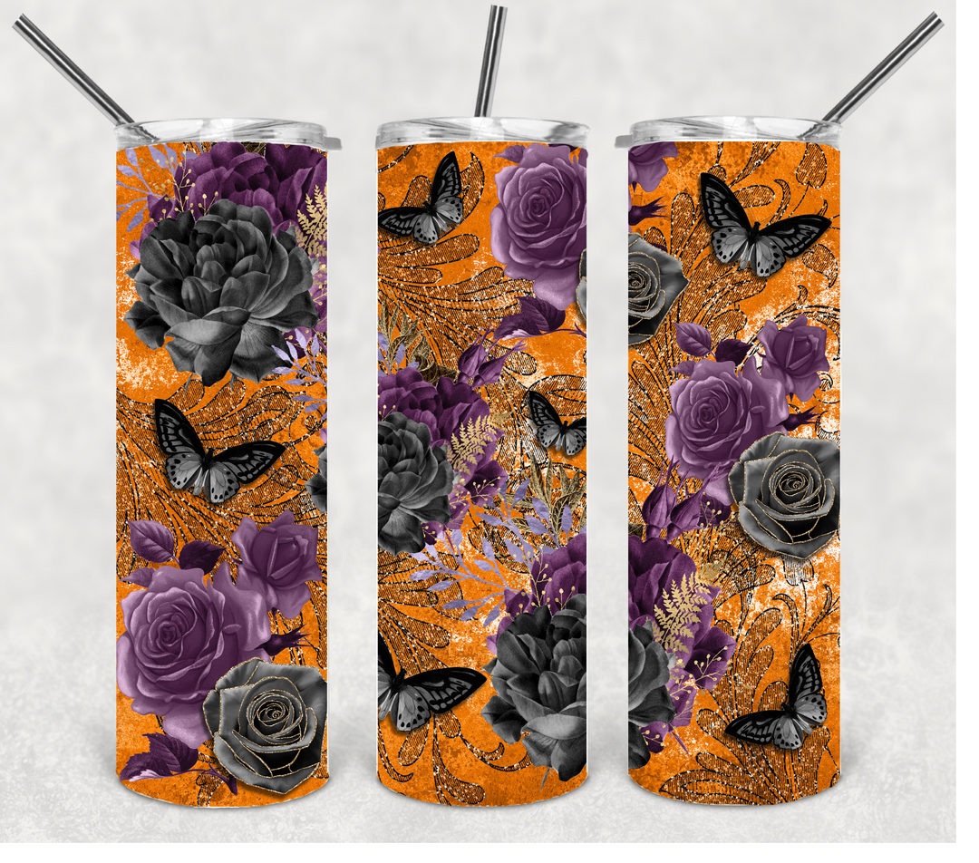 Gothic Flowers Tumbler, 20 oz