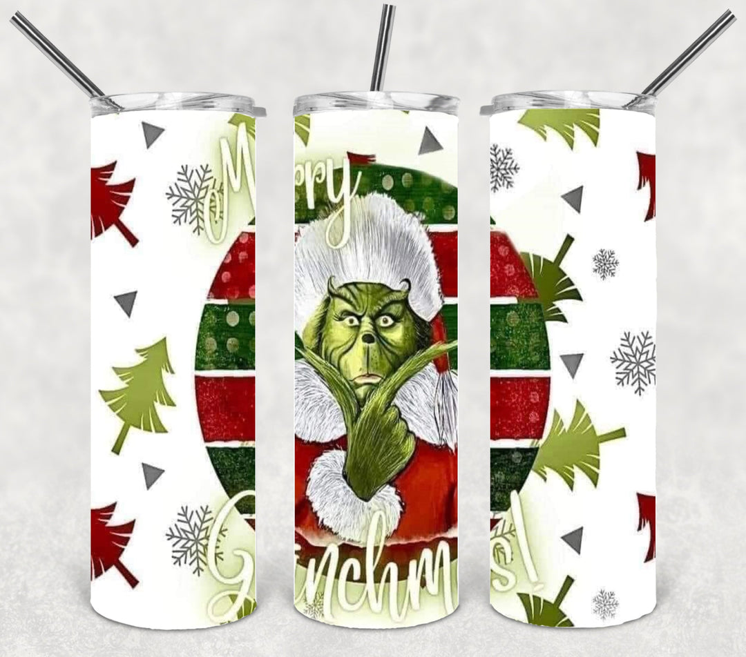 Christmas Green Guy Tumbler, 20 oz Skinny Tumblers