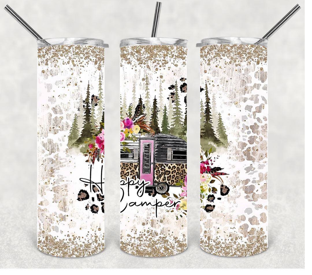 Happy Camper, Camping Tumbler, #camplife