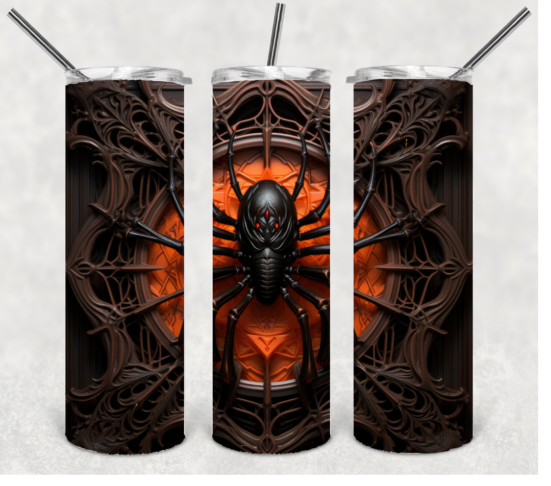 Spider Tumbler, Spooky Halloween Themed Tumbler, 20 oz