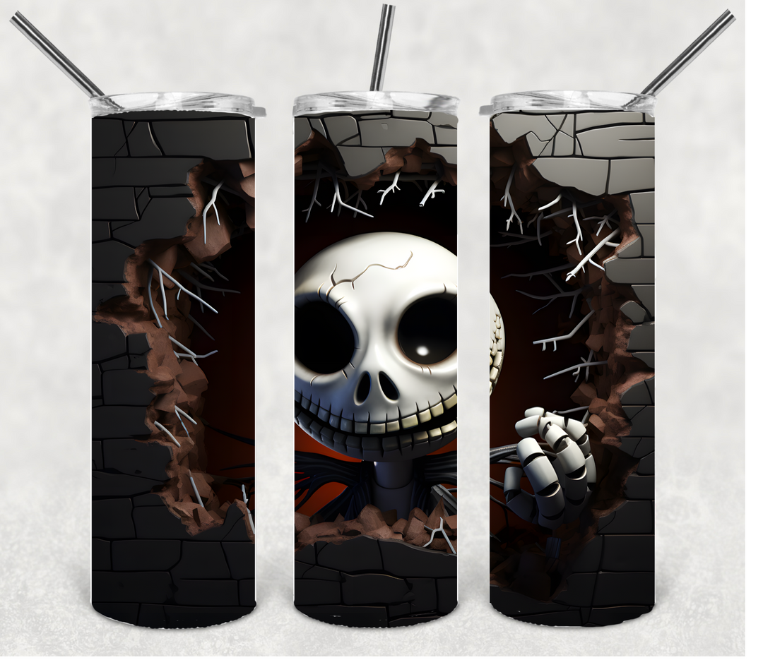 Halloween Jack Tumbler, Spooky Halloween Themed Tumbler, 20 oz