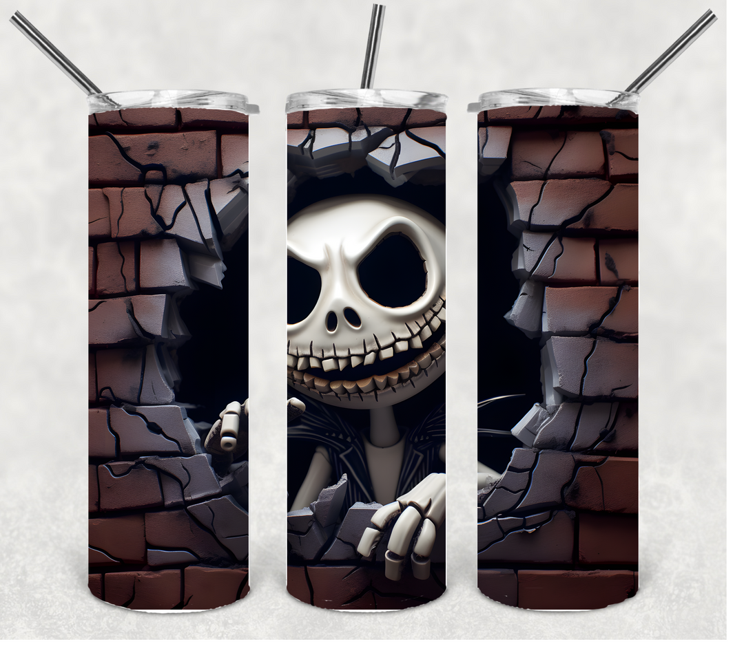 Halloween Jack Tumbler, Spooky Halloween Themed Tumbler, 20 oz
