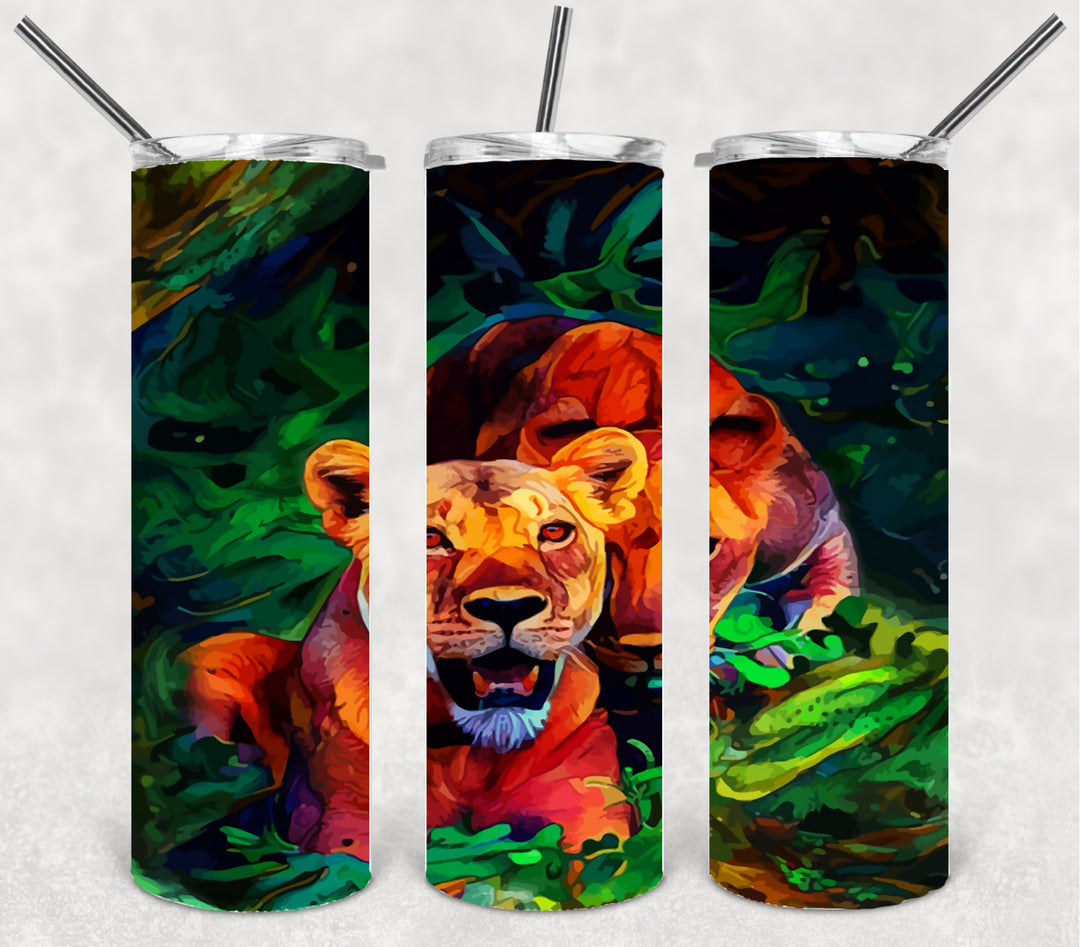 Tiger Tumbler, Vibrant Tiger Tumbler, Big Cat Tumbler