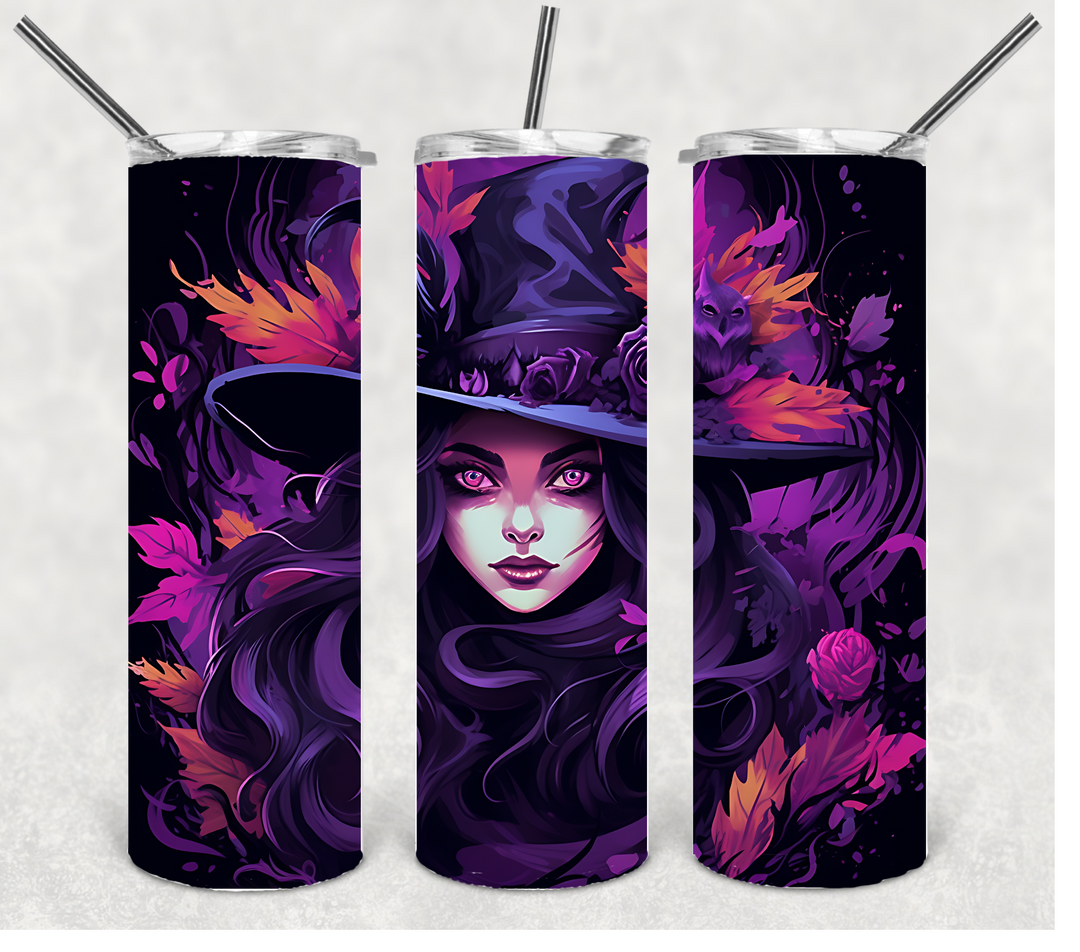 Vibrant Witch Halloween Tumbler, 20 oz