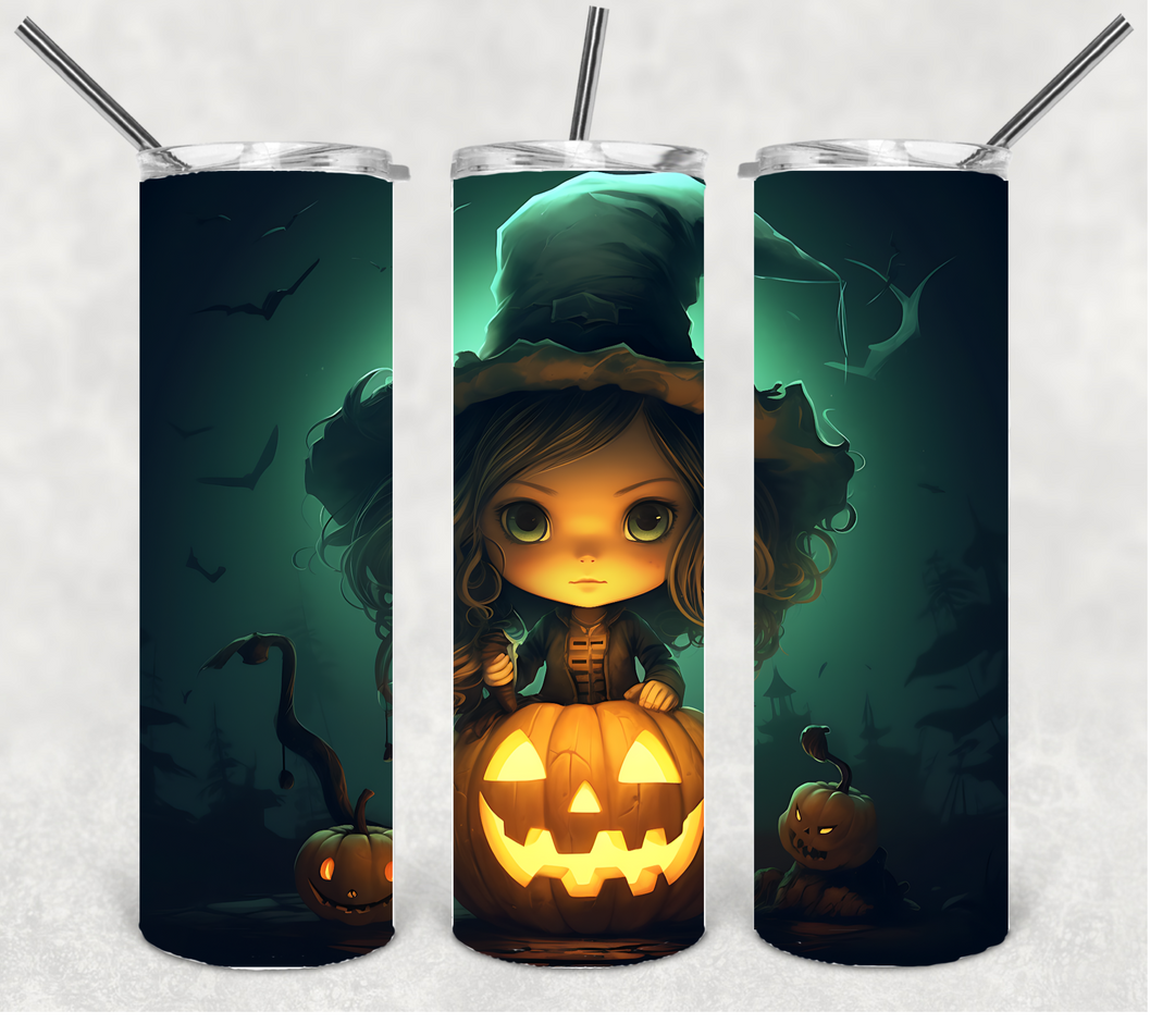 Vibrant Witch Halloween Tumbler, 20 oz