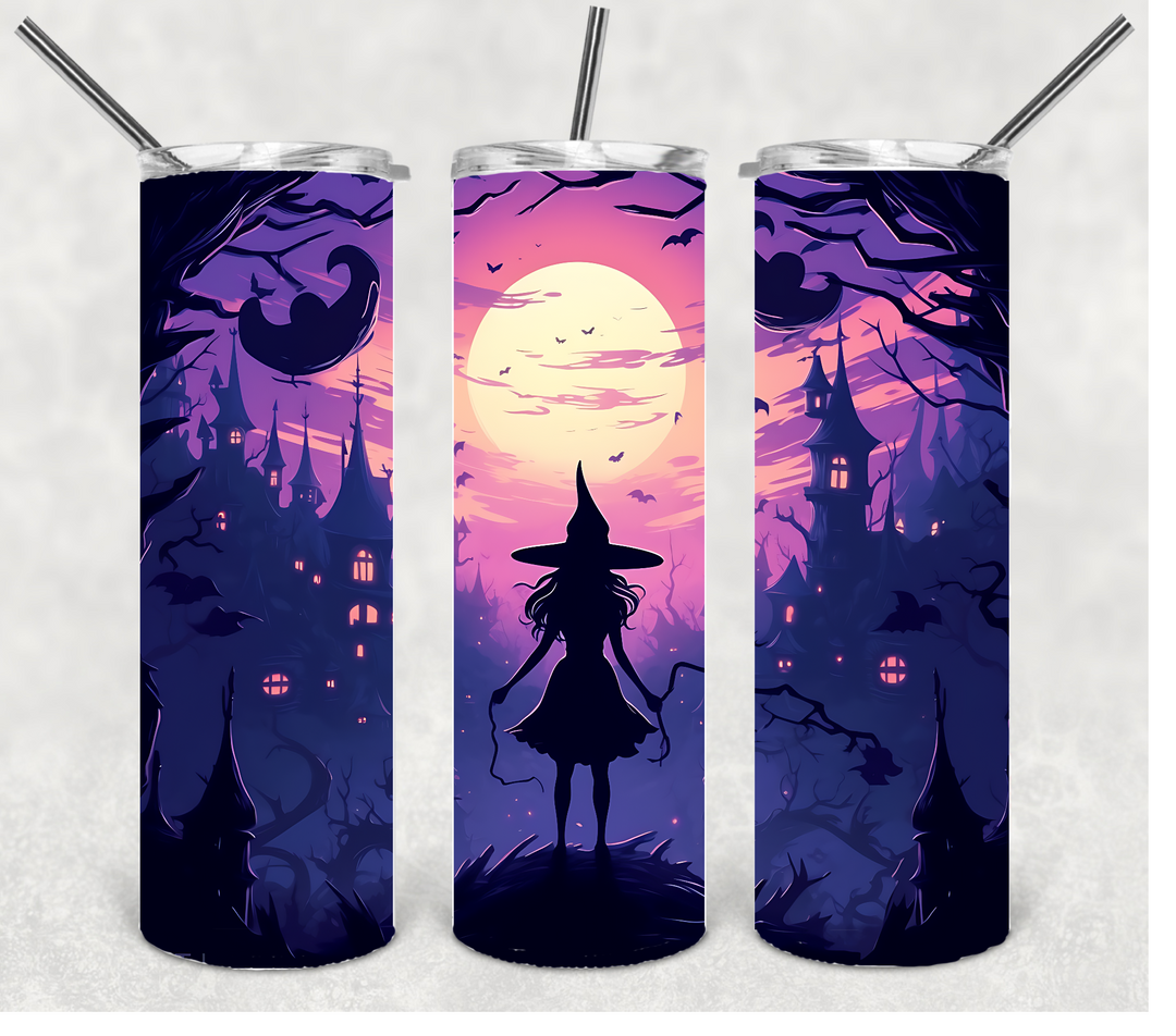 Vibrant Witch Halloween Tumbler, 20 oz