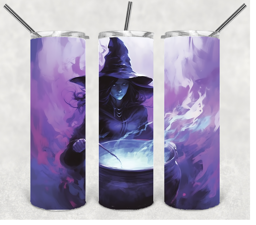 Vibrant Witch Halloween Tumbler, 20 oz