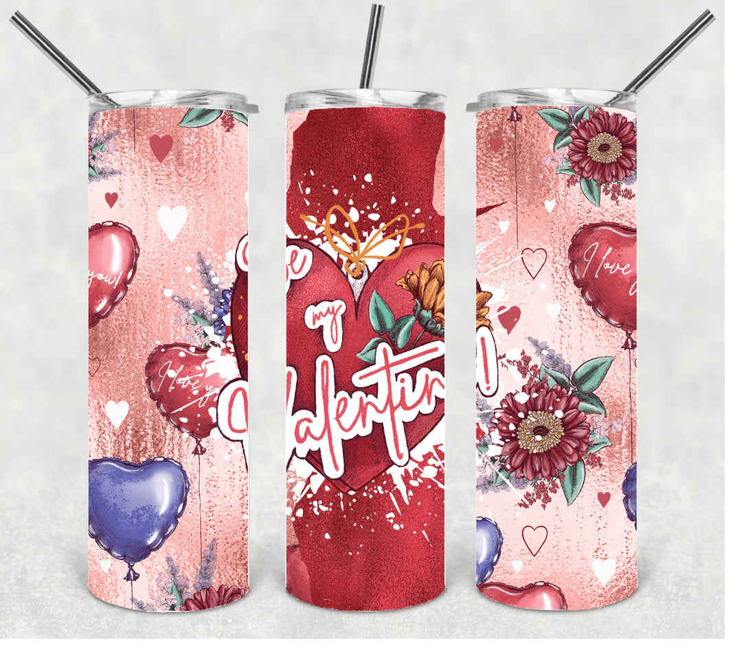 20 oz Skinny Tumbler - Valentines - Love - Hearts