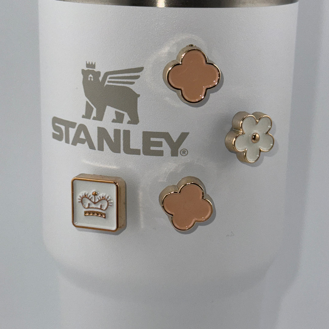 Peach Gold Tumbler Charm Embelishment Magnets, Tumbler Accessories, magnetic Stanley decor, locker, refrigerator, unique gift
