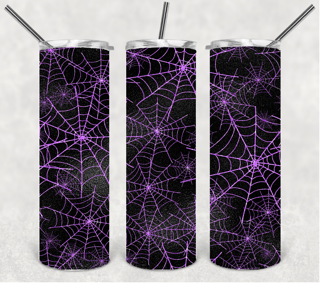 Vibrant Spider Web Halloween Tumbler, 20 oz