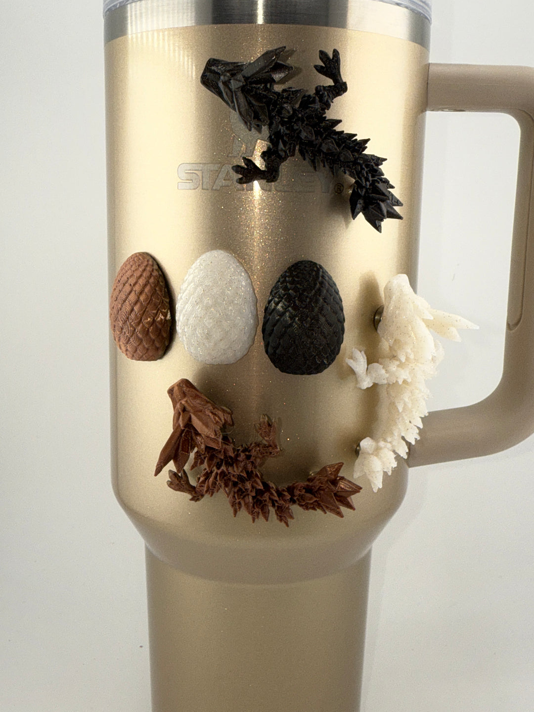 Dragon Baby and Eggs Tumbler Charm Magnets, 6 pc set, Tumbler Accessories, magnetic Stanley decorations, locker magents, refrigerator magnets, unique gift