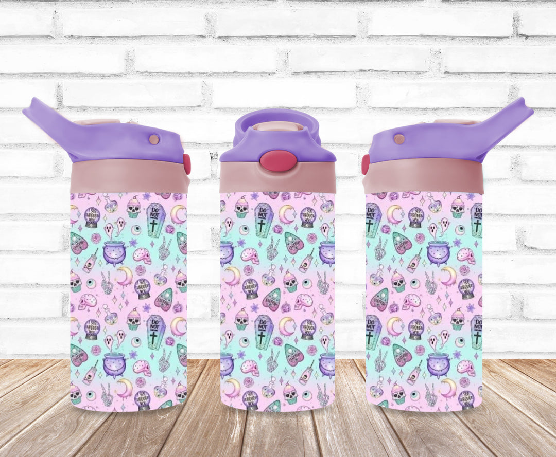 Kids Halloween Tumbler, Kids Water Tumbler, Kids FlipTop Cup, Kids Sippy Cup