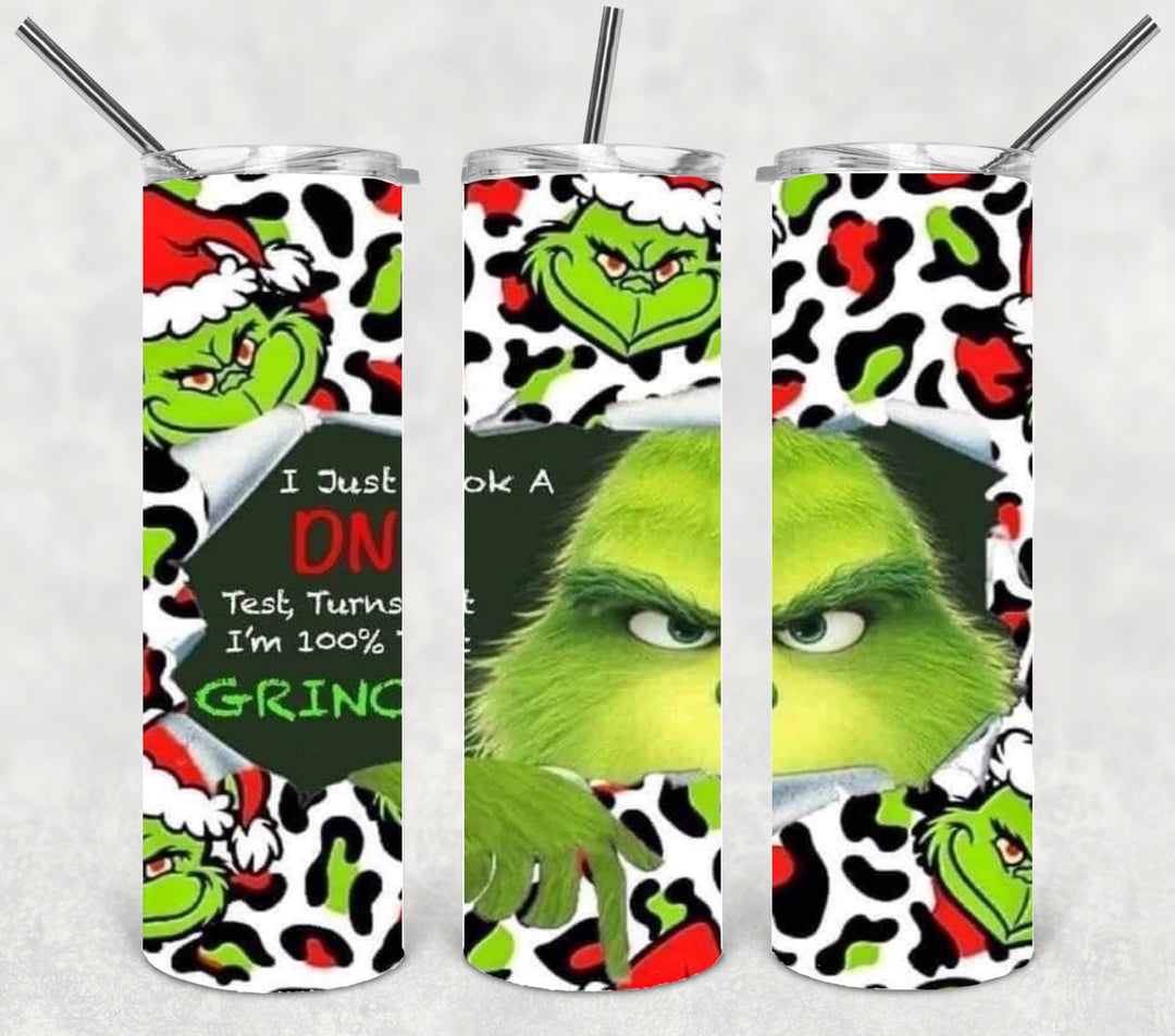 Christmas Green Guy Tumbler, 20 oz Skinny Tumblers