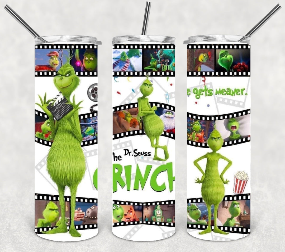 Christmas Green Guy Tumbler, 20 oz Skinny Tumblers