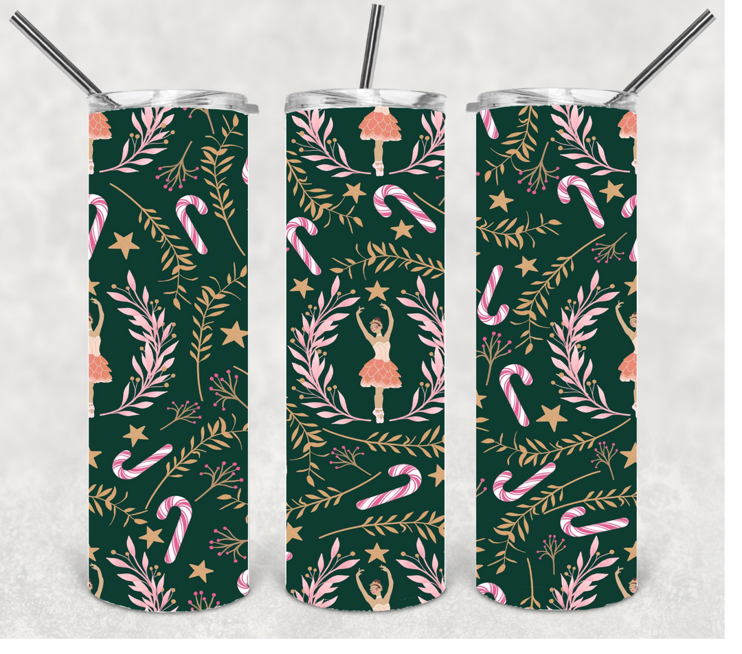 Christmas Tree, Candycane, Hot Chocolate Christmas Tumbler, 20 oz Skinny Tumbler