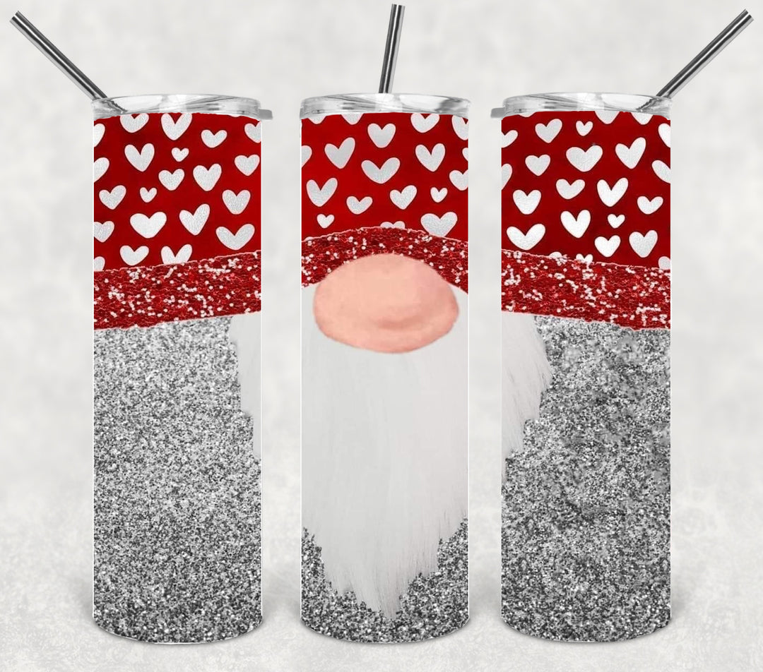 Valentine's Tumbler, Gnome Heart Tumbler, Love Tumbler, 20 oz Tumbler
