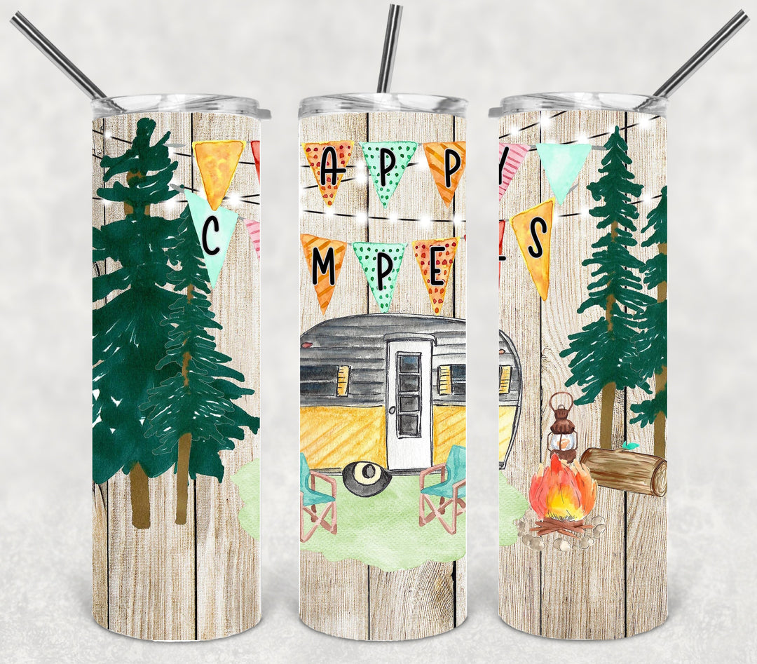 Happy Campers, Camping Tumbler, #camplife