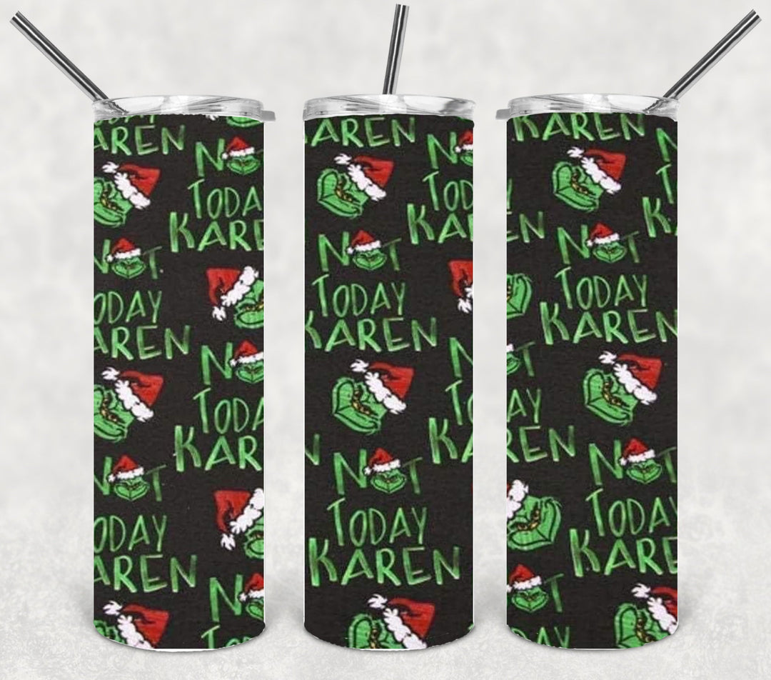 Christmas Green Guy Tumbler, 20 oz Skinny Tumblers