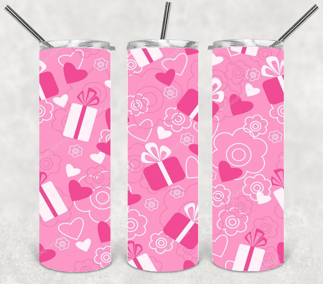 Valentine's Tumbler, Heart Tumbler, Love Tumbler, 20 oz Tumbler