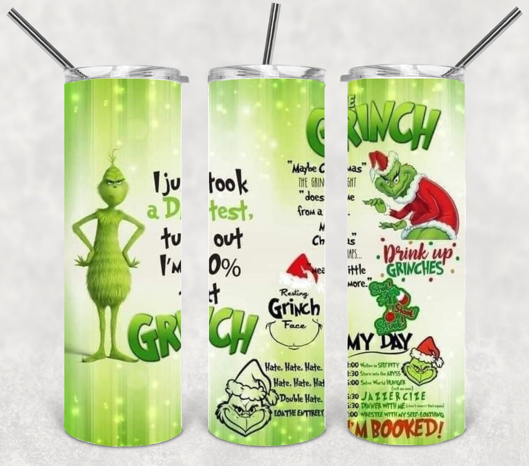 Christmas Gren Man Tumbler, 20 oz Skinny Tumblers