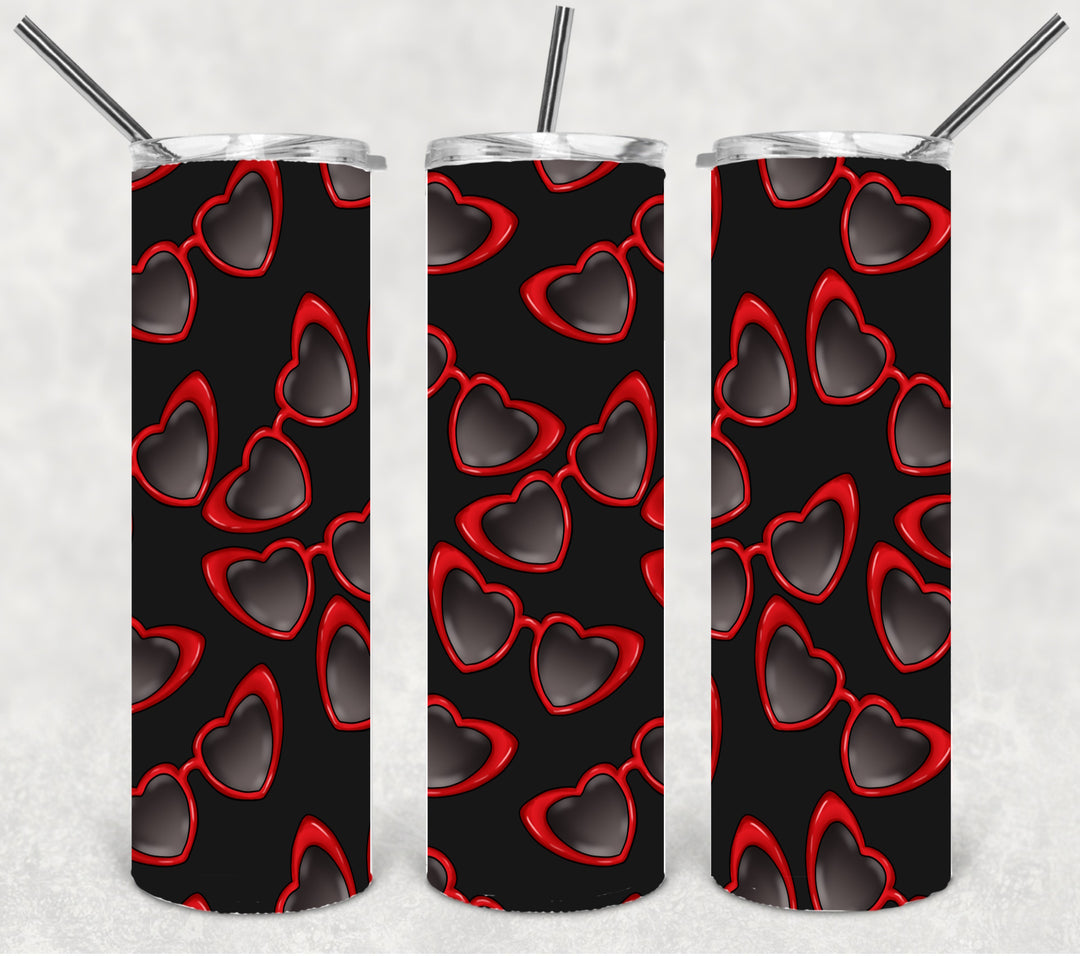 Valentine's Tumbler, Heart Tumbler, Love Tumbler, 20 oz Tumbler