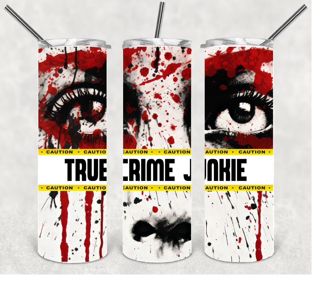 True Crime Tumbler, Crime Scene Tumbler, Halloween Tumbler, 20 oz