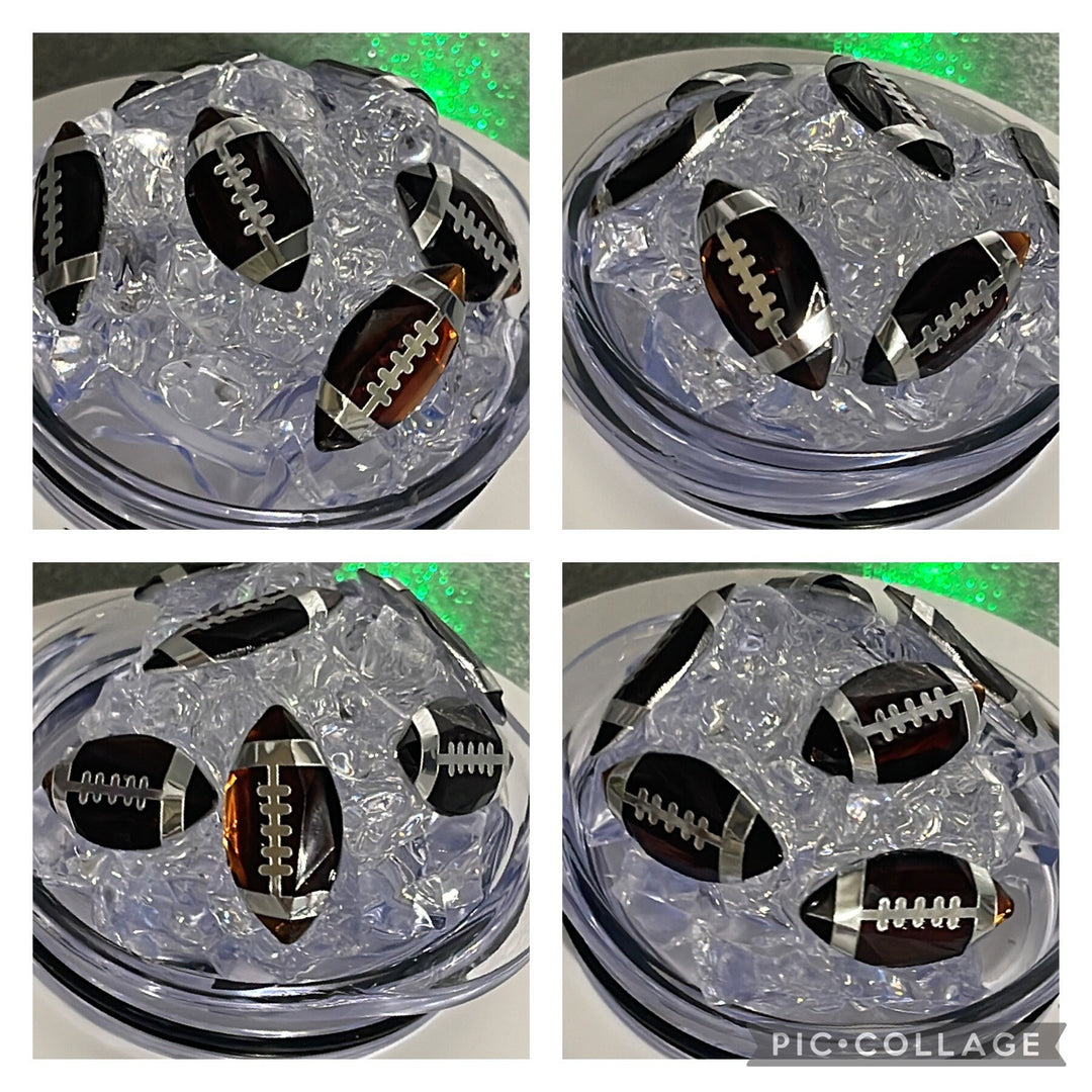 Football Tumbler Topper 3D Decorative Lid