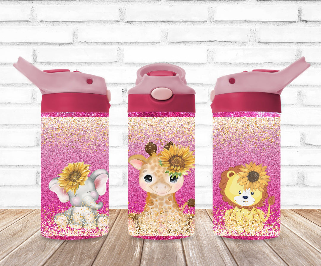 Kids Zoo Animal Tumbler, Elephant Giraff, Lion Tumbler, Kids Water Bottle, Kids Water Tumbler, Kids Sippy Cup, Back To School