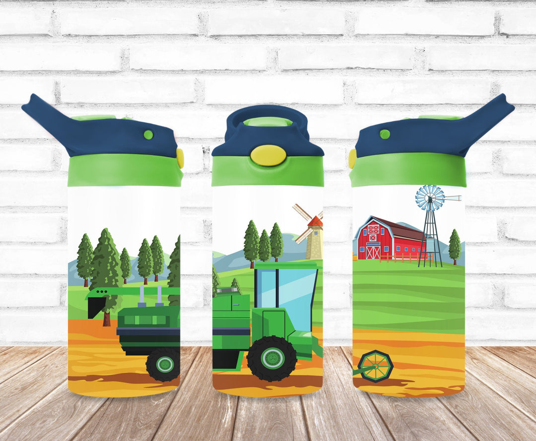 Kids Tractor tumbler, Farm Tumbler, Kids Water Tumbler | Great Kids Gift | Kids Sippy Cup | Back To School Cup - HOT SELLER!