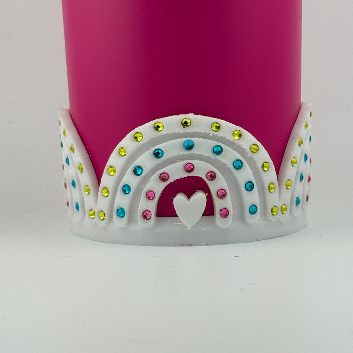 Rhinestone Rainbow Tumbler Boot, Tumbler Boot Sleeve, Pastel Easter Spring, Fit's Stanley Tumblers, Protective Sleeve, CUSTOMIZE