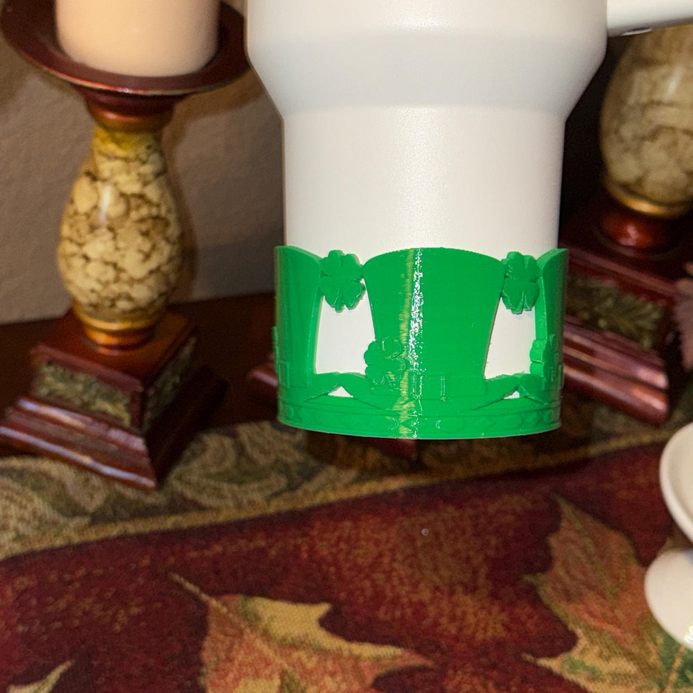 Leprechaun Hat Shamrock Tumbler Boot, Cup Boot Sleeve, St Patrick’s Day Clover, Fit's Stanley Tumblers, Protective Sleeve