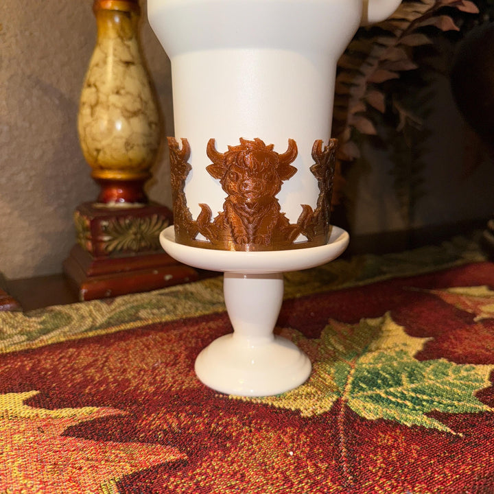 Cute Highland Cow Tumbler Boot, Rodeo Cup Sleeve, fits your Stanley Tumblers, Unique Gift