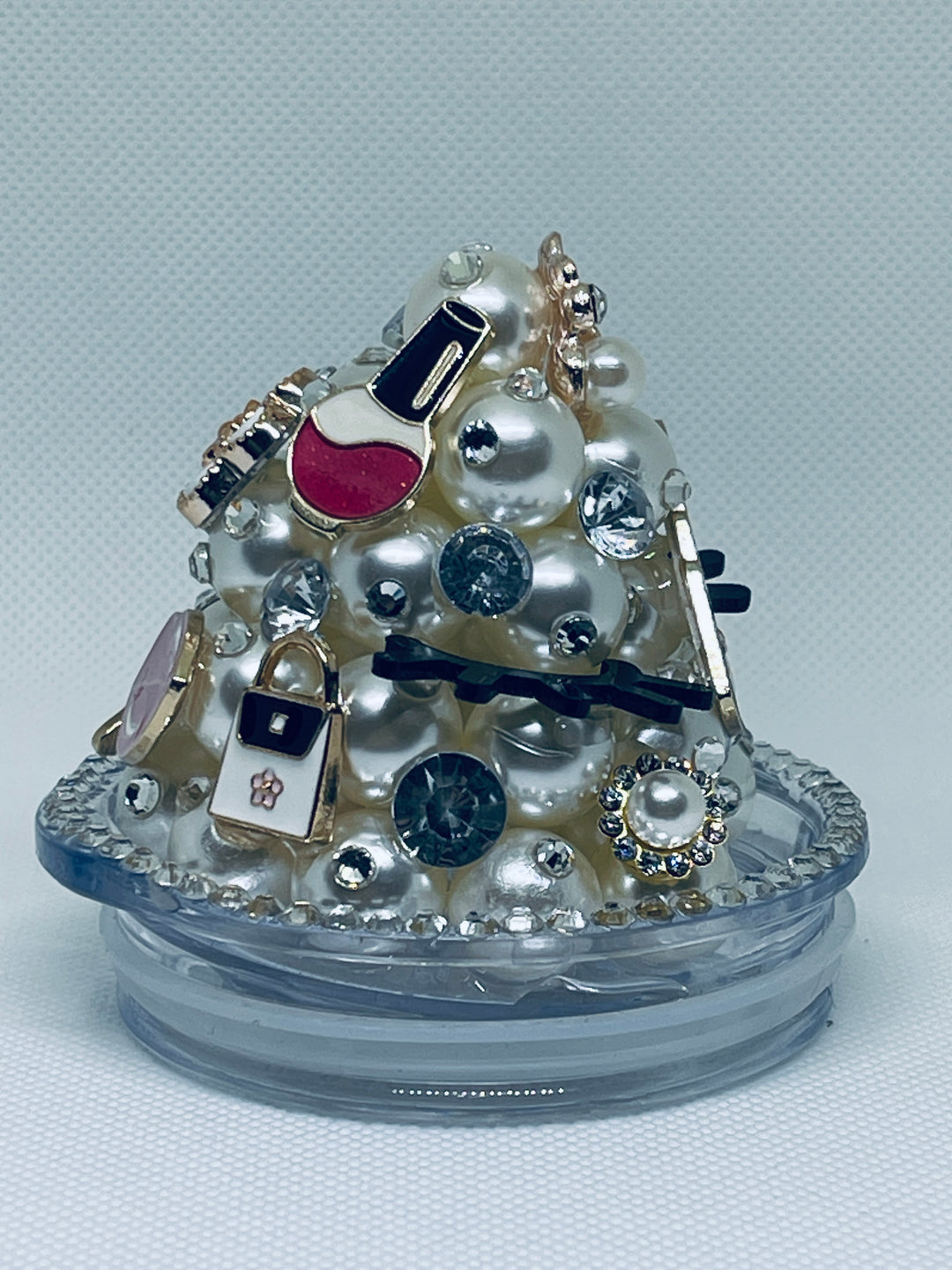Diva Rhinestone Tumbler Topper, Rhinestones and Pearls Tumbler Topper, SIP IN STYLE!